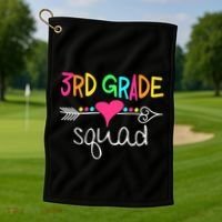 3rd Grade Squad Third Teacher Student Team Back To School Golf Towel thumb 1