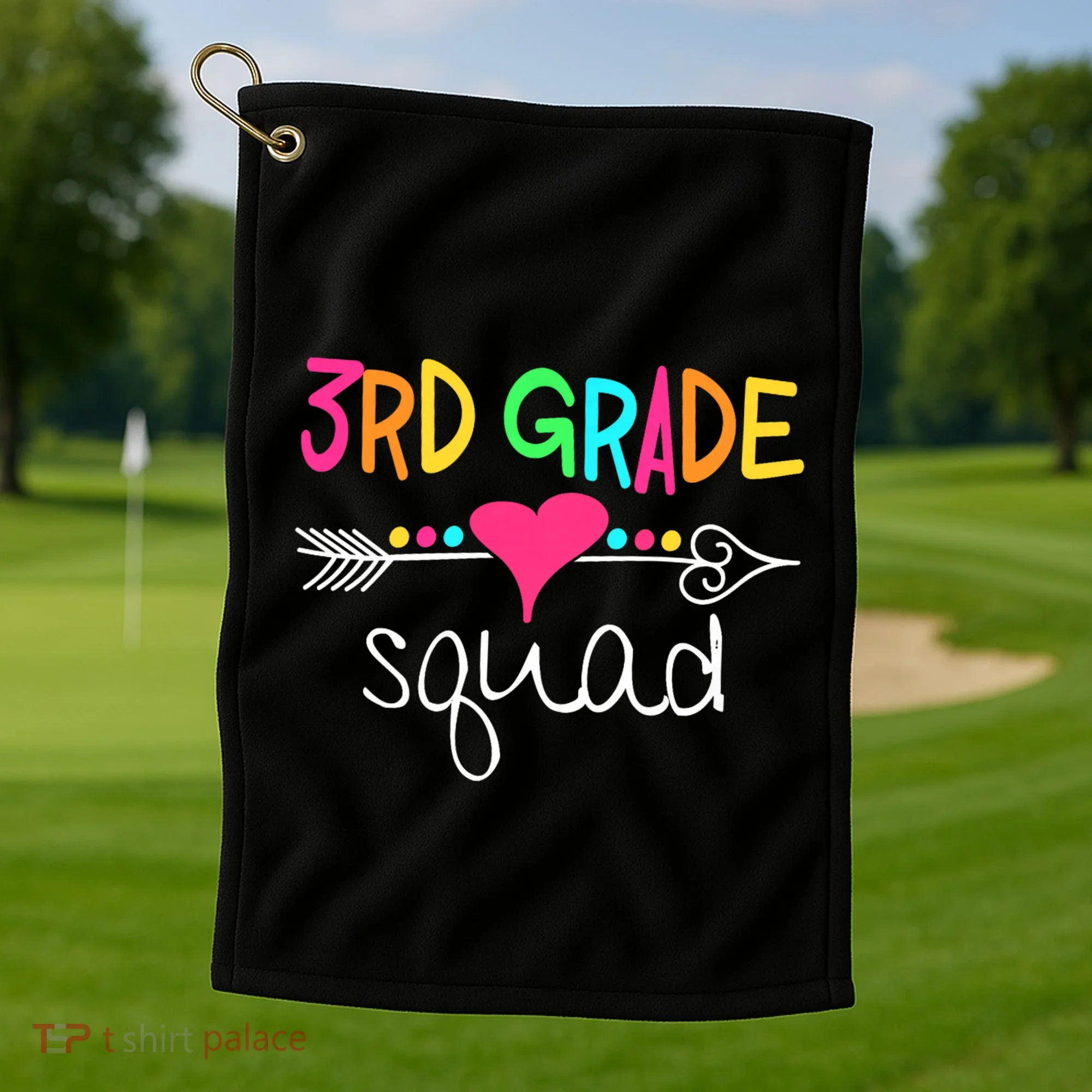 3rd Grade Squad Third Teacher Student Team Back To School Golf Towel