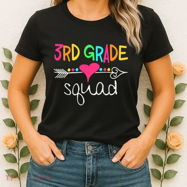 3rd Grade Squad Third Teacher Student Team Back To School Women's T-Shirt