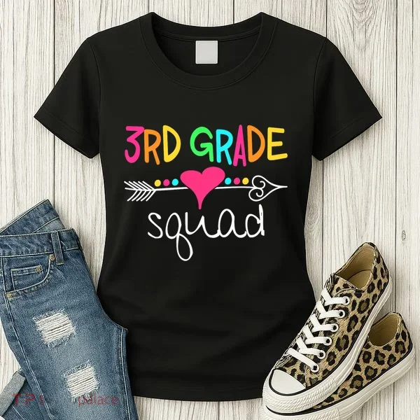 3rd Grade Squad Third Teacher Student Team Back To School Women's T-Shirt