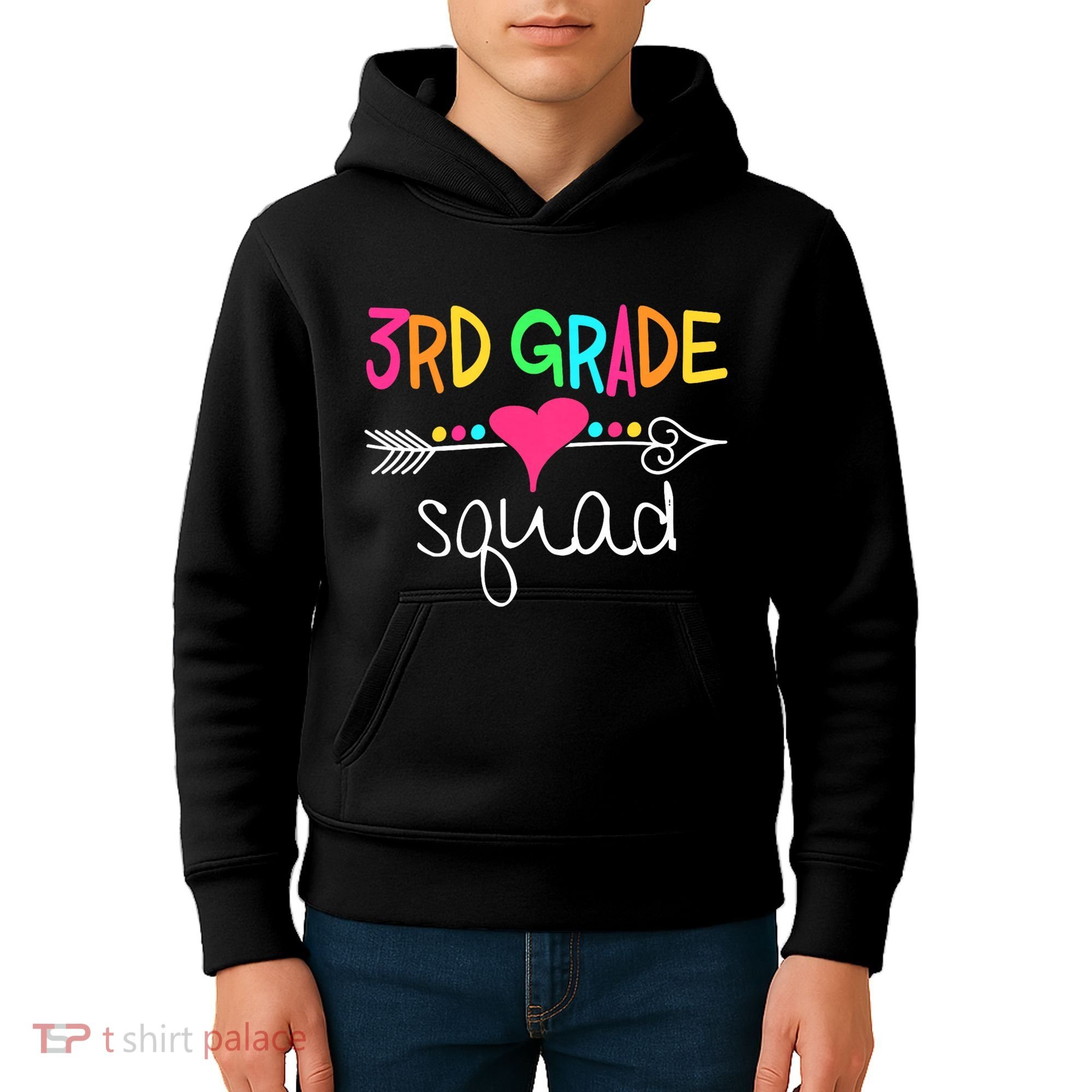 3rd Grade Squad Third Teacher Student Team Back To School Kids Hoodie