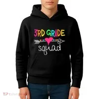 3rd Grade Squad Third Teacher Student Team Back To School Kids Hoodie thumb 4