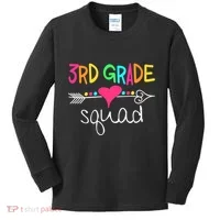 3rd Grade Squad Third Teacher Student Team Back To School Kids Long Sleeve Shirt thumb 0