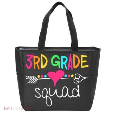 3rd Grade Squad Third Teacher Student Team Back To School Tote Bag