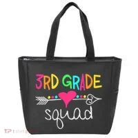 3rd Grade Squad Third Teacher Student Team Back To School Tote Bag thumb 0
