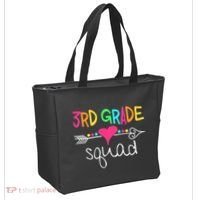 3rd Grade Squad Third Teacher Student Team Back To School Tote Bag thumb 2