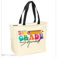 3rd Grade Squad,Team 3rd Third Grade Gift Teacher Back To School Gift Funny Gift Tote Bag thumb 2