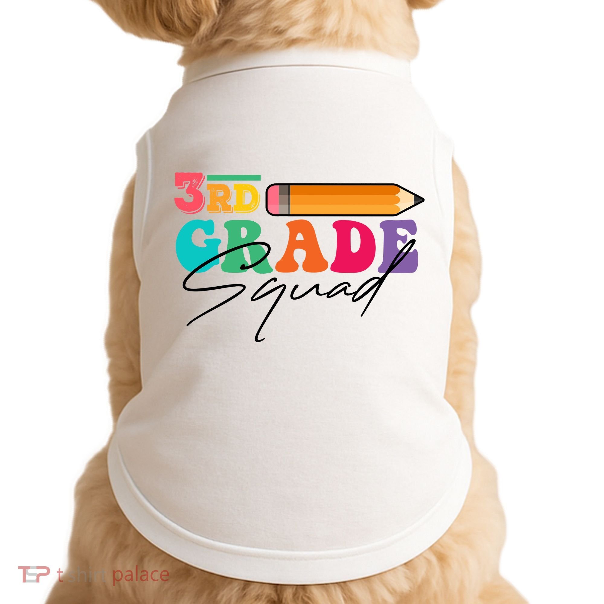 3rd Grade Squad,Team 3rd Third Grade Gift Teacher Back To School Gift Funny Gift Doggie Tank