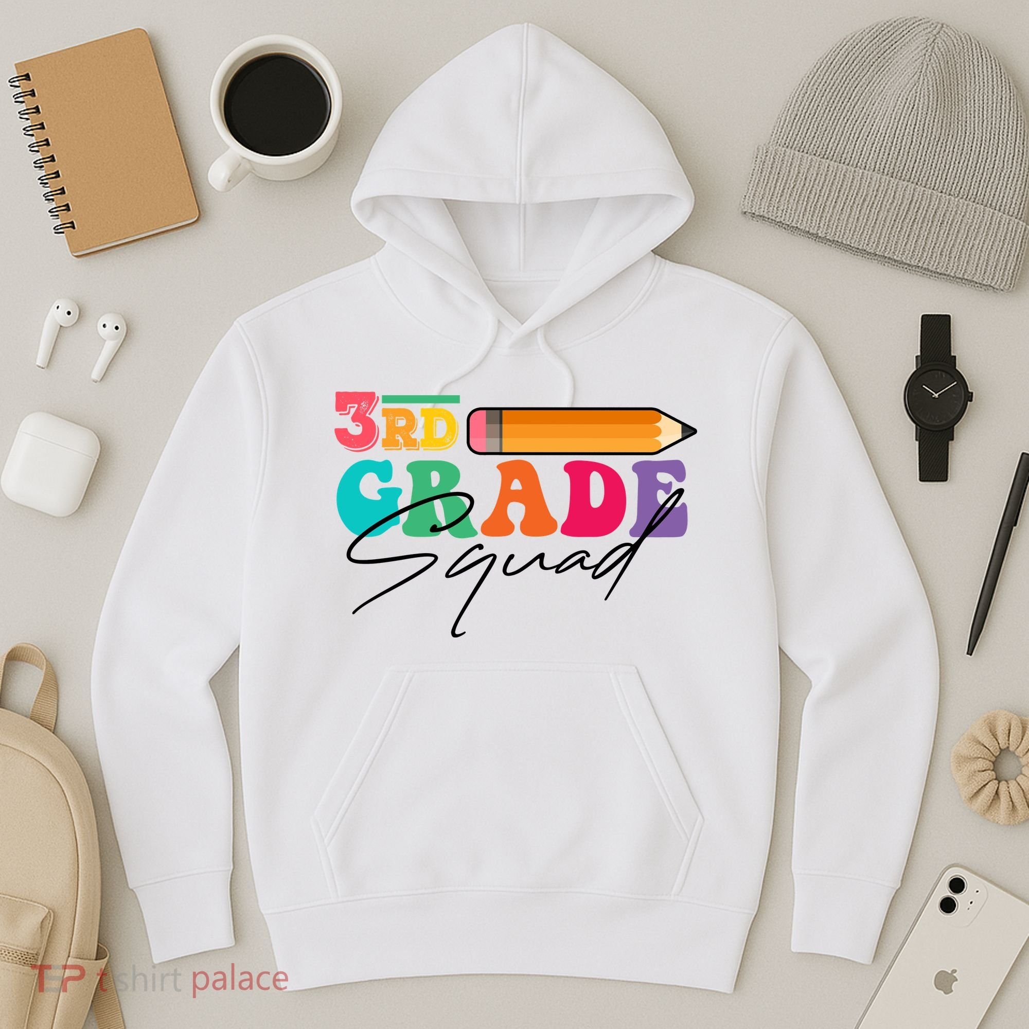 3rd Grade Squad,Team 3rd Third Grade Gift Teacher Back To School Gift Funny Gift Hoodie