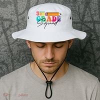 3rd Grade Squad,Team 3rd Third Grade Gift Teacher Back To School Gift Funny Gift Bucket Hat thumb 2