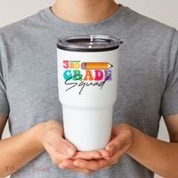 3rd Grade Squad,Team 3rd Third Grade Gift Teacher Back To School Gift Funny Gift Tumbler thumb 2