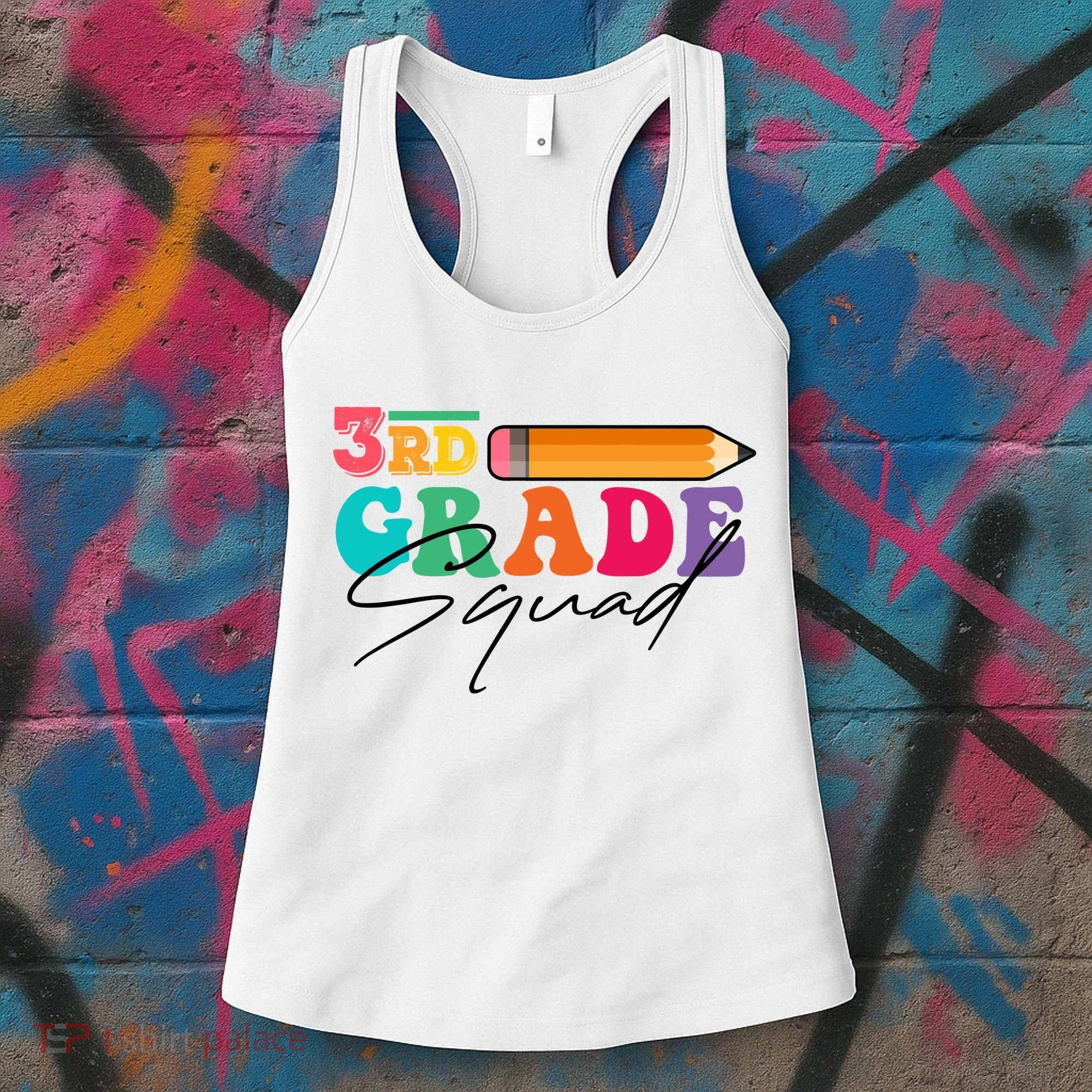 3rd Grade Squad,Team 3rd Third Grade Gift Teacher Back To School Gift Funny Gift Women's Tank Top