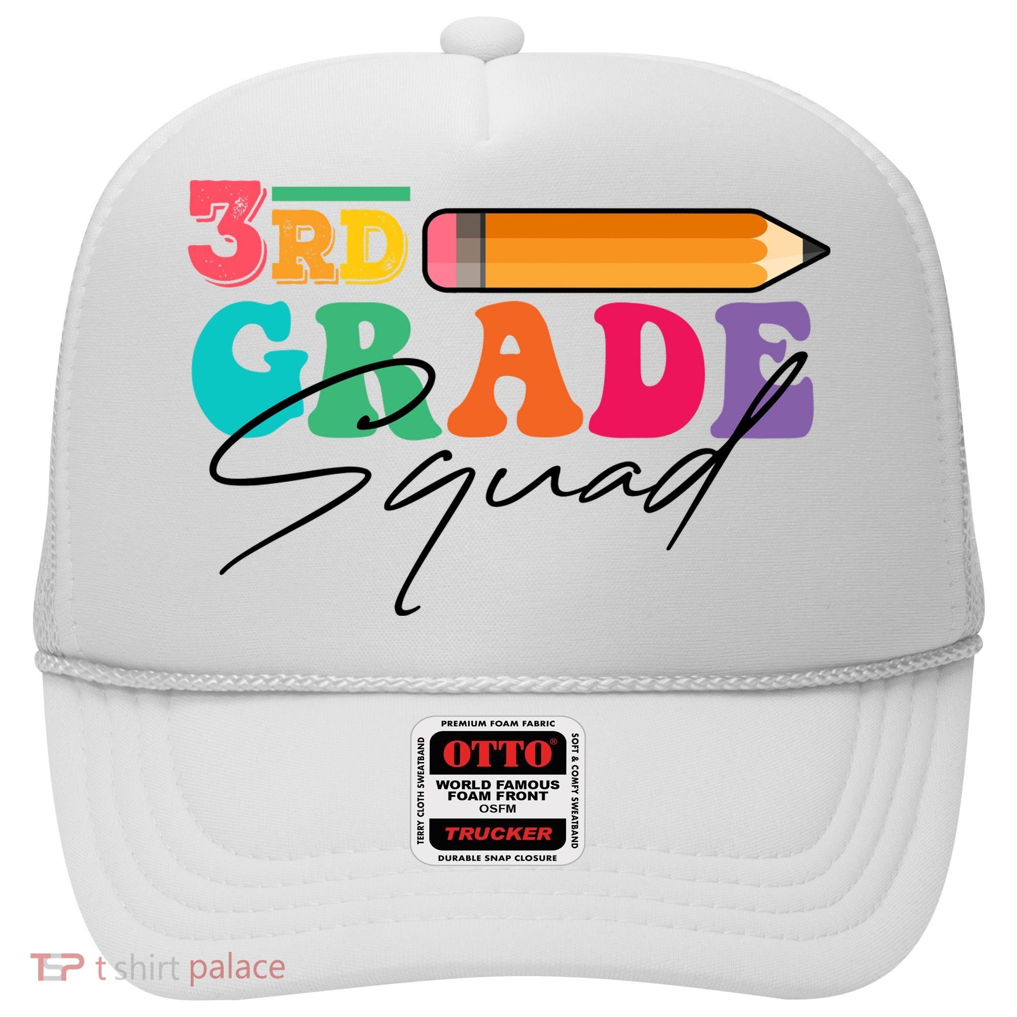 3rd Grade Squad,Team 3rd Third Grade Gift Teacher Back To School Gift Funny Gift Hat