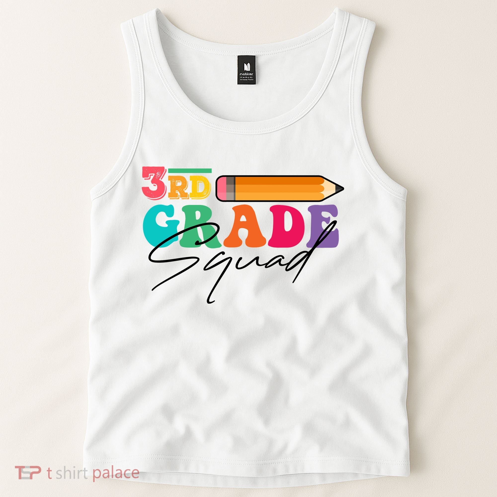 3rd Grade Squad,Team 3rd Third Grade Gift Teacher Back To School Gift Funny Gift Tank Top