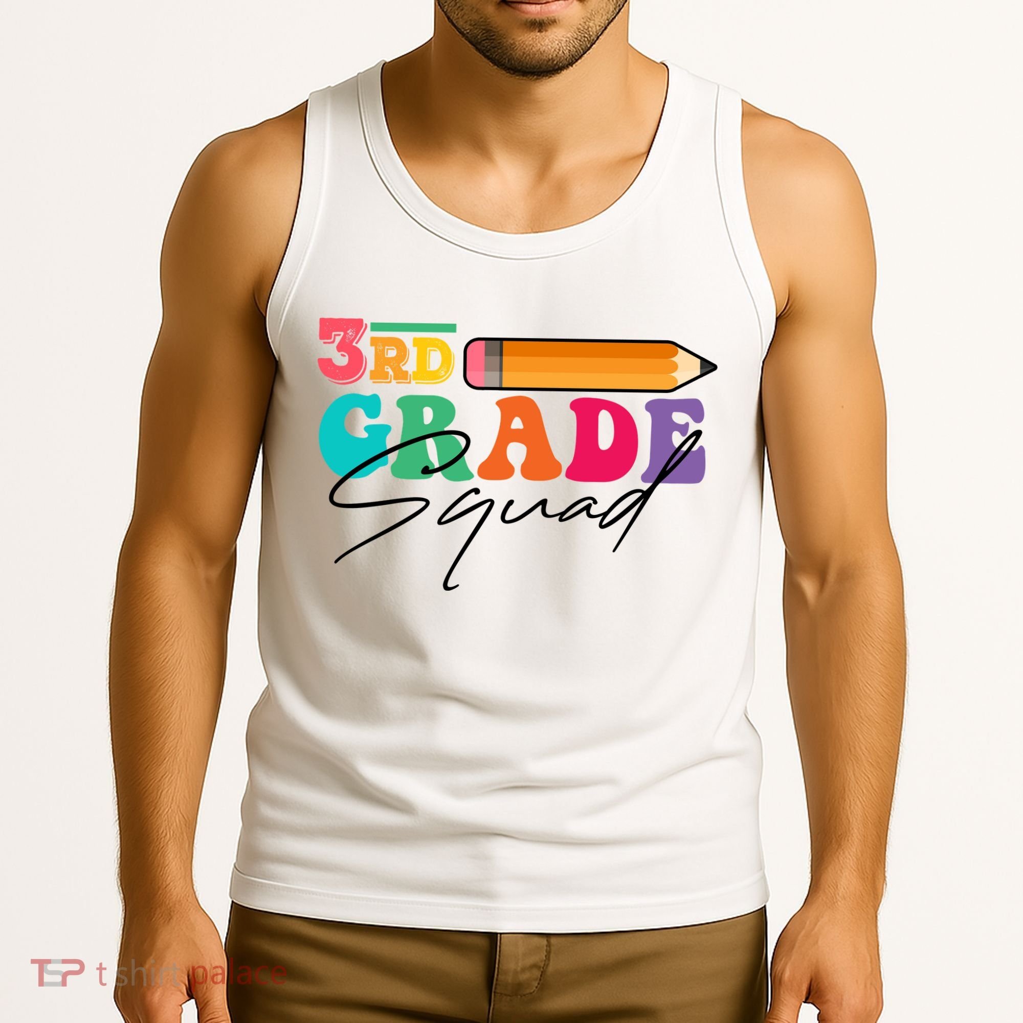 3rd Grade Squad,Team 3rd Third Grade Gift Teacher Back To School Gift Funny Gift Tank Top