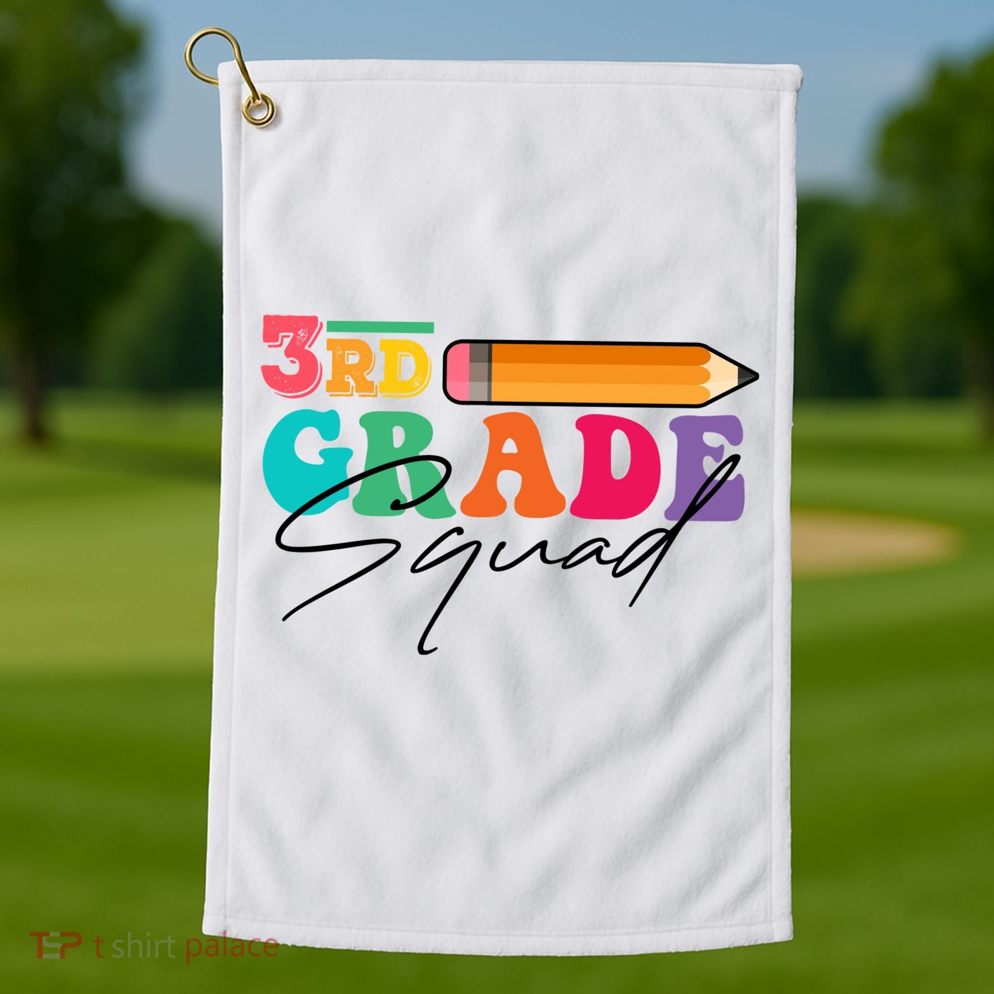 3rd Grade Squad,Team 3rd Third Grade Gift Teacher Back To School Gift Funny Gift Golf Towel