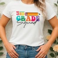 3rd Grade Squad,Team 3rd Third Grade Gift Teacher Back To School Gift Funny Gift Women's T-Shirt thumb 2