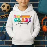 3rd Grade Squad,Team 3rd Third Grade Gift Teacher Back To School Gift Funny Gift Kids Hoodie thumb 2