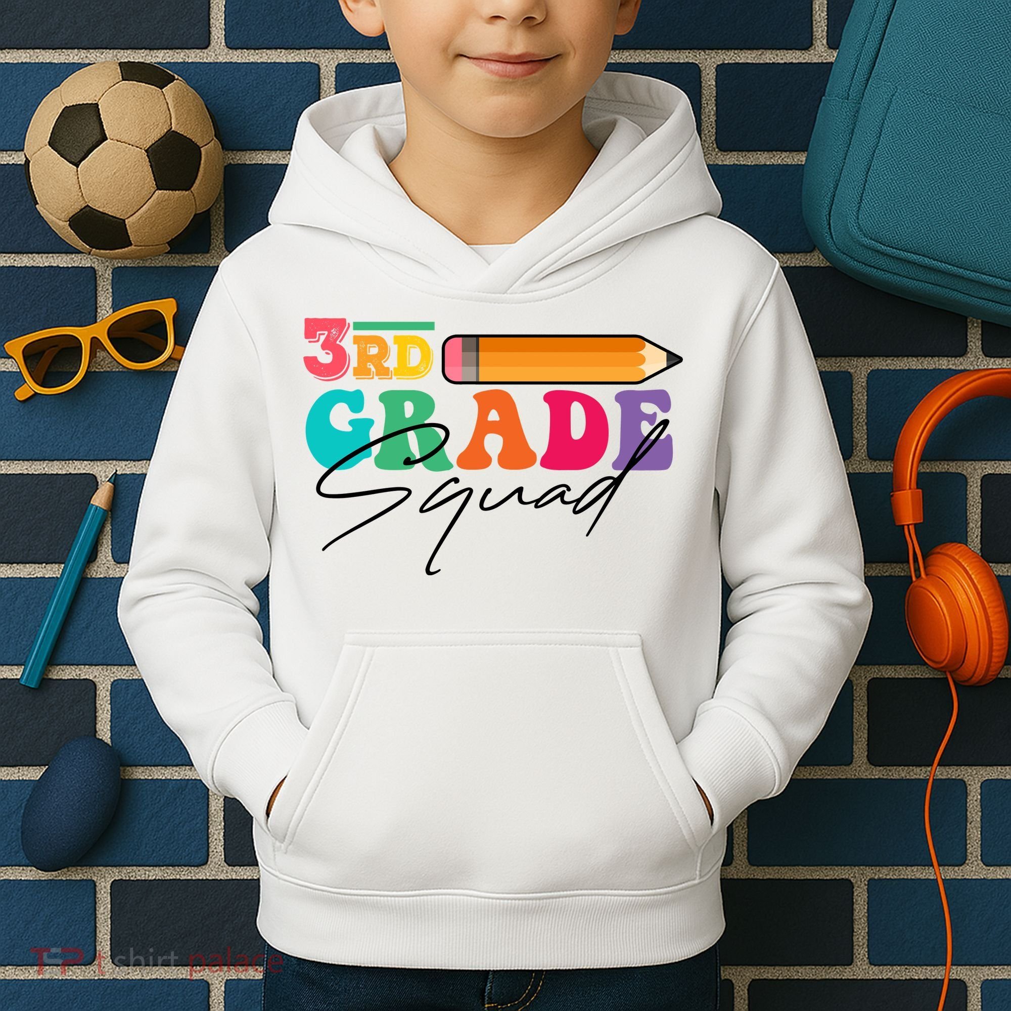 3rd Grade Squad,Team 3rd Third Grade Gift Teacher Back To School Gift Funny Gift Kids Hoodie