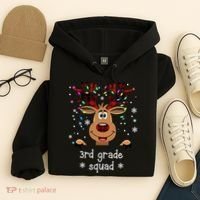 3rd Grade Squad Reindeer Christmas Hoodie thumb 4