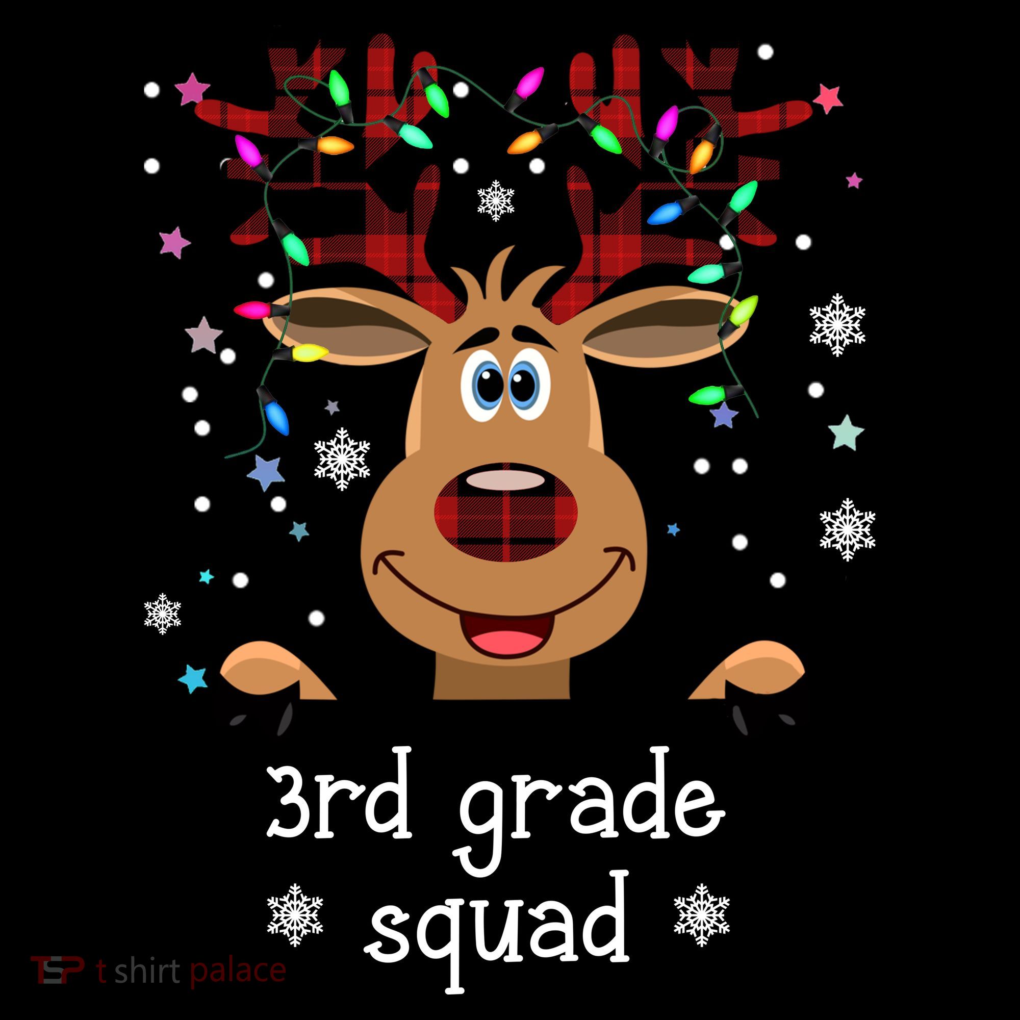 3rd Grade Squad Reindeer Christmas Long Sleeve Shirt