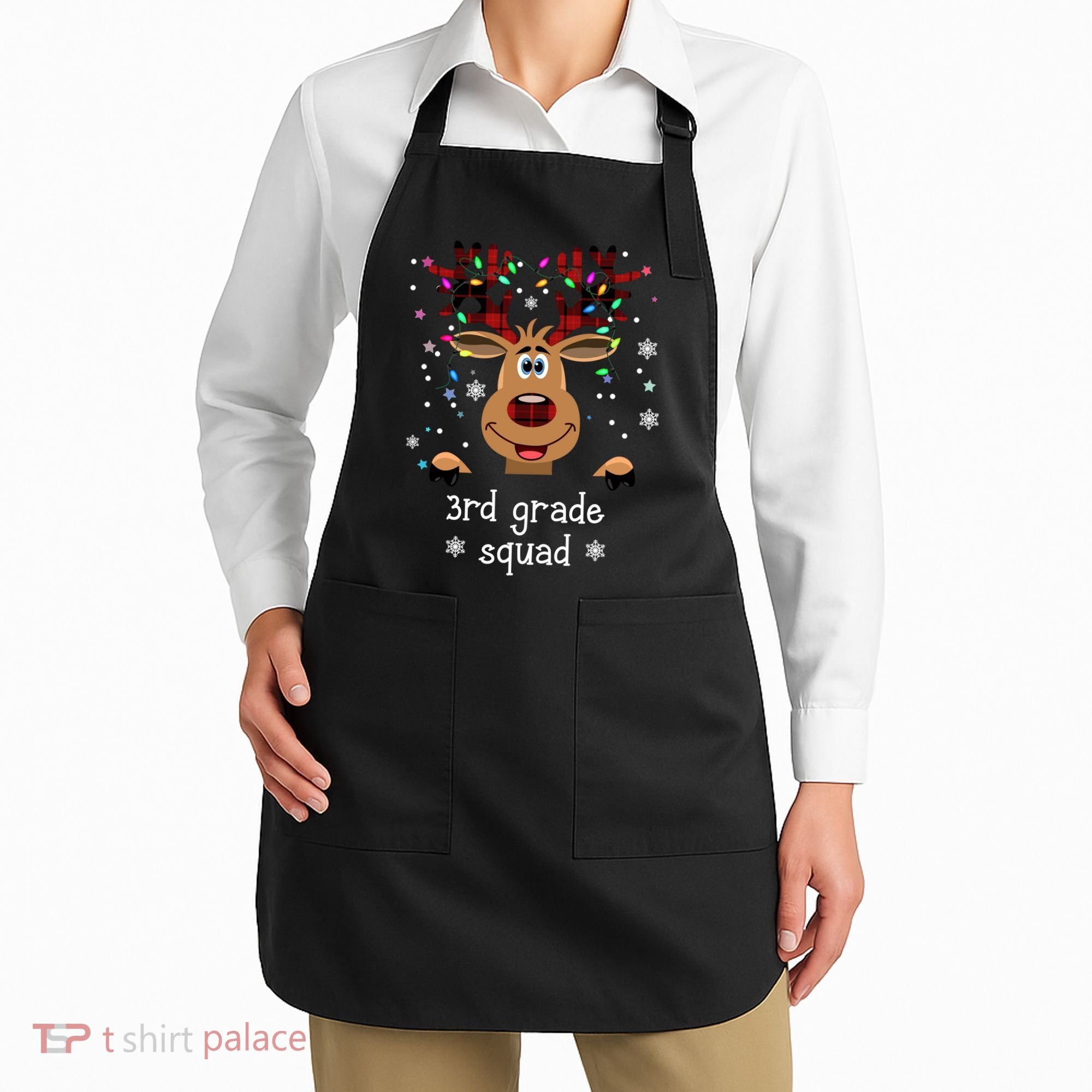 3rd Grade Squad Reindeer Christmas Apron