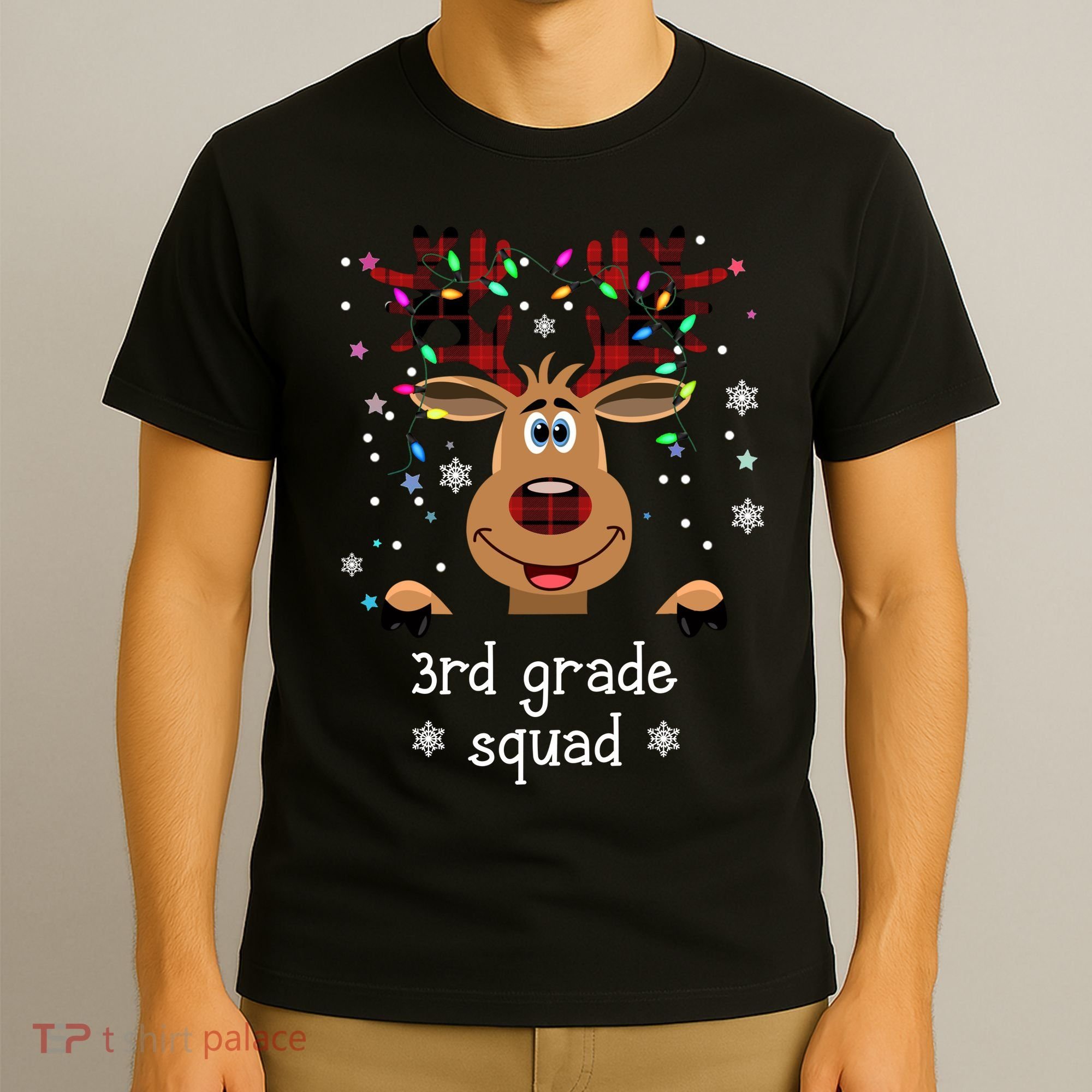 3rd Grade Squad Reindeer Christmas T-Shirt