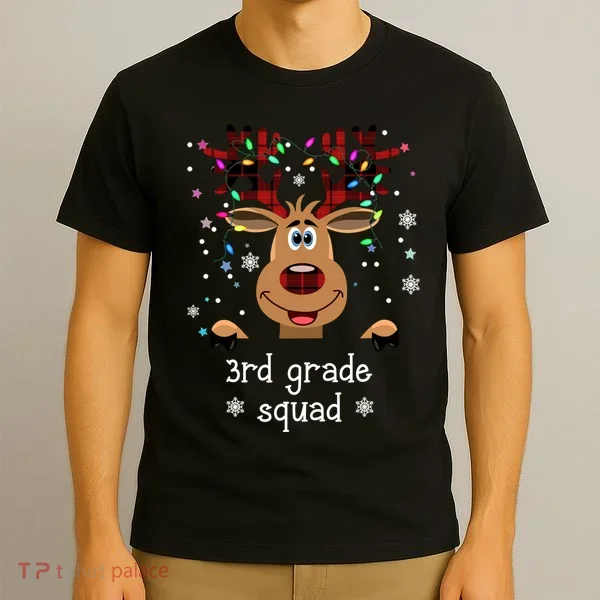 3rd Grade Squad Reindeer Christmas T-Shirt