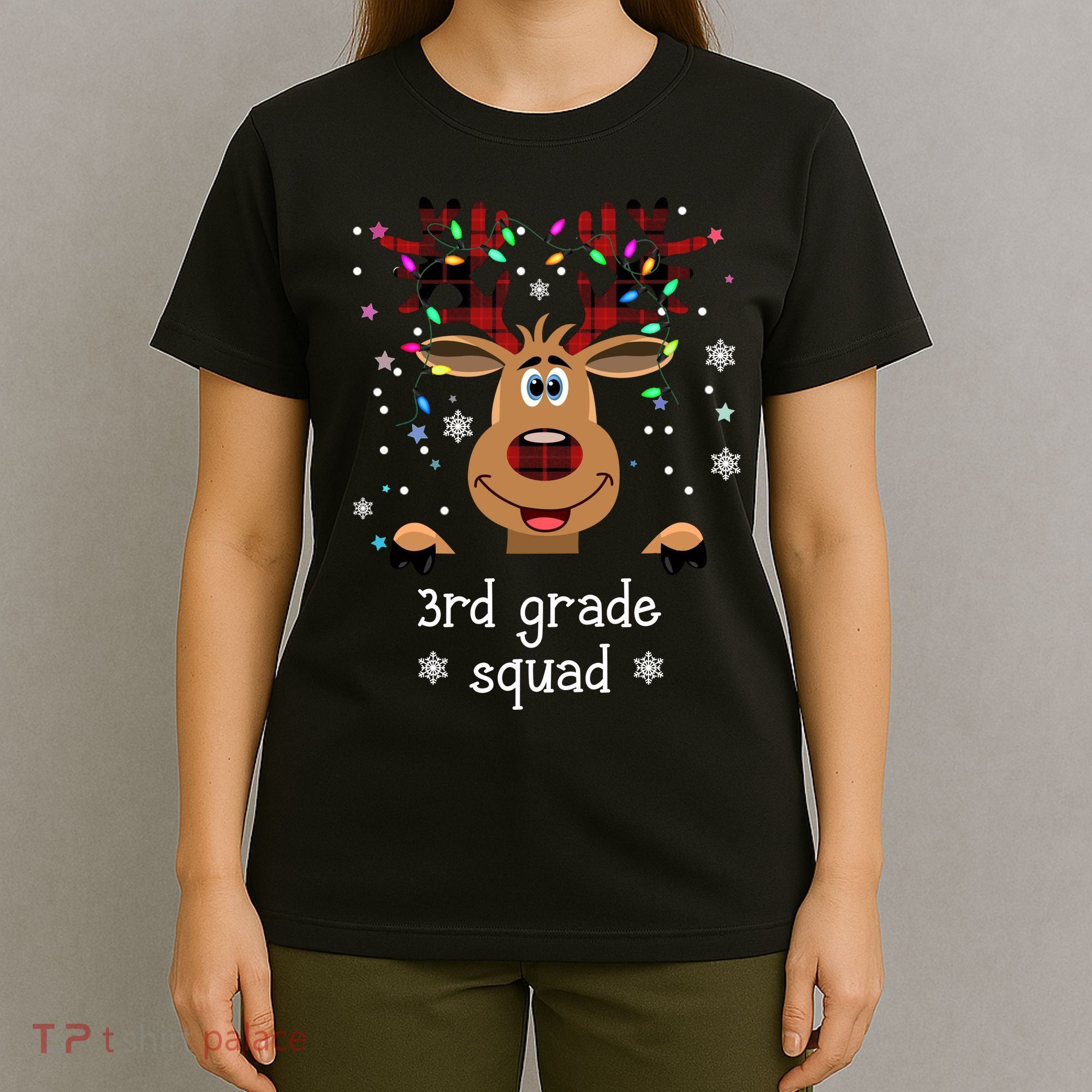 3rd Grade Squad Reindeer Christmas T-Shirt