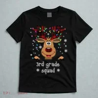 3rd Grade Squad Reindeer Christmas T-Shirt thumb 5