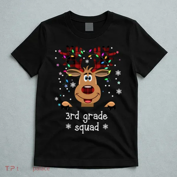 3rd Grade Squad Reindeer Christmas T-Shirt