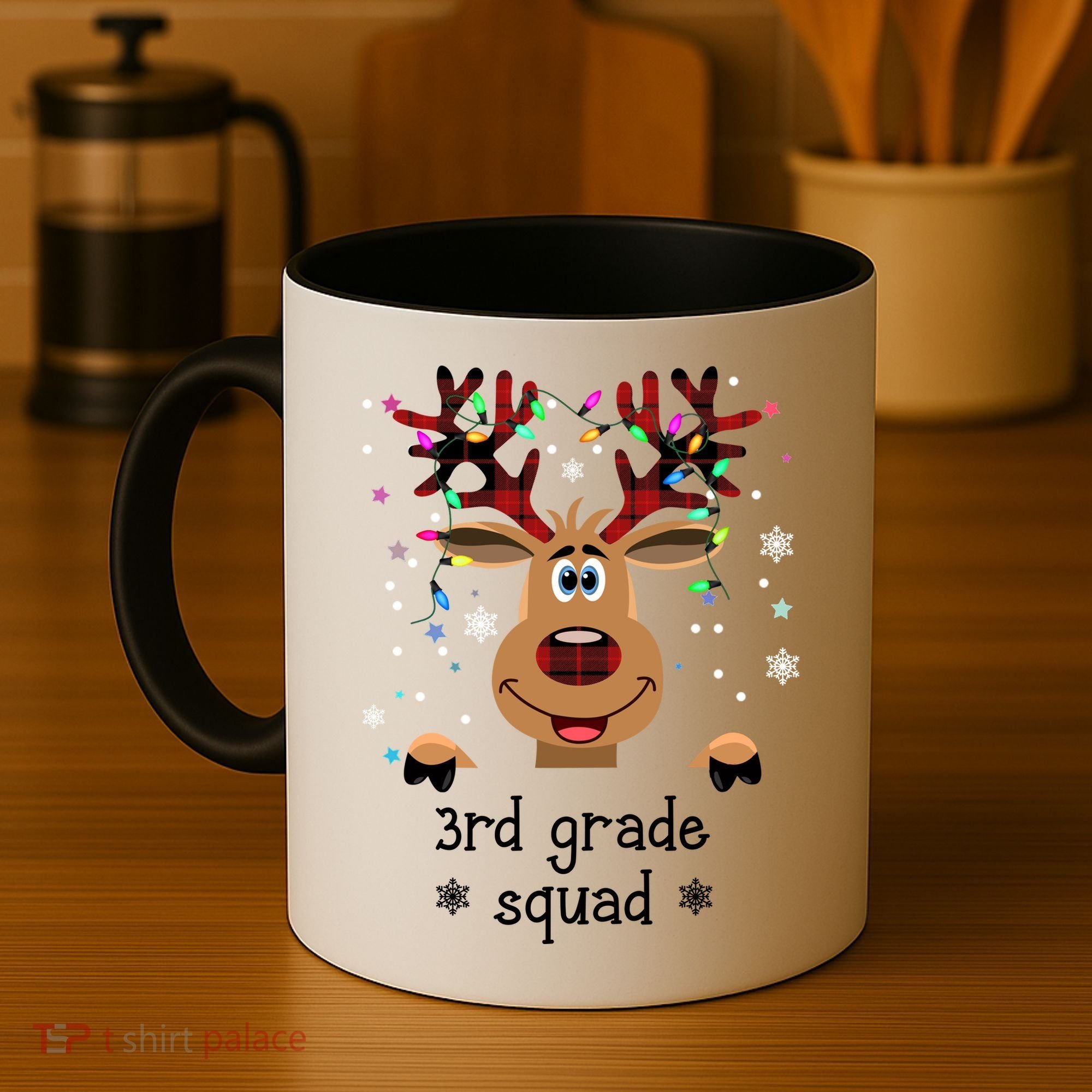 3rd Grade Squad Reindeer Christmas Coffee Mug