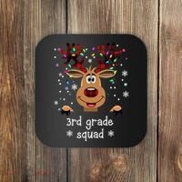 3rd Grade Squad Reindeer Christmas Coaster thumb 0