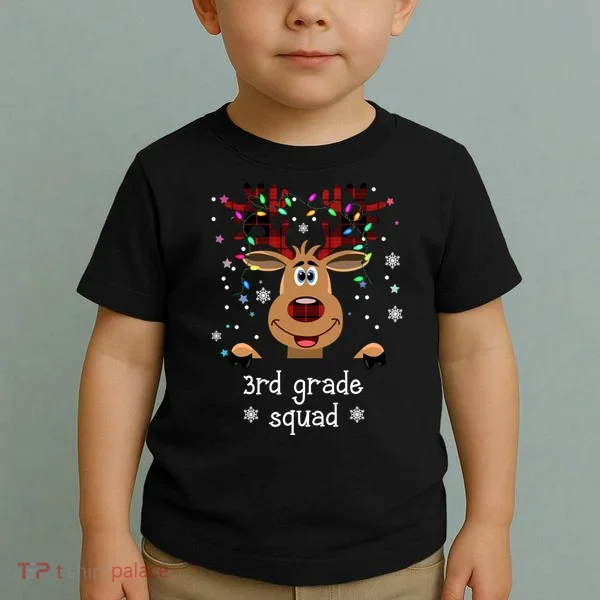 3rd Grade Squad Reindeer Christmas Toddler T-Shirt