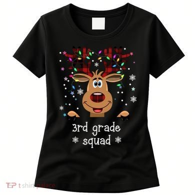 3rd Grade Squad Reindeer Christmas Women's T-Shirt