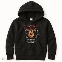 3rd Grade Squad Reindeer Christmas Kids Hoodie thumb 0