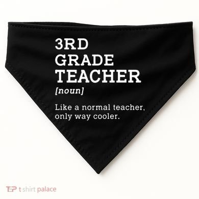 3rd Grade Teacher Idea For Third Grade Teacher Gift USA-Made Doggie Bandana
