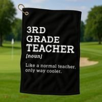 3rd Grade Teacher Idea For Third Grade Teacher Gift Golf Towel thumb 1