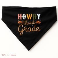 3rd Grade Teacher Rodeo Country Western Howdy Third Grade USA-Made Doggie Bandana thumb 0