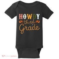 3rd Grade Teacher Rodeo Country Western Howdy Third Grade Baby Bodysuit thumb 0