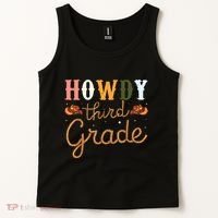 3rd Grade Teacher Rodeo Country Western Howdy Third Grade Tank Top thumb 2