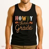 3rd Grade Teacher Rodeo Country Western Howdy Third Grade Tank Top thumb 3