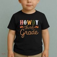 3rd Grade Teacher Rodeo Country Western Howdy Third Grade Toddler T-Shirt thumb 2