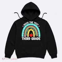 3rd Grade Teacher Rock The Test Day Third Grade Testing Day  Hoodie thumb 0