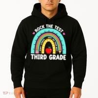 3rd Grade Teacher Rock The Test Day Third Grade Testing Day  Hoodie thumb 2