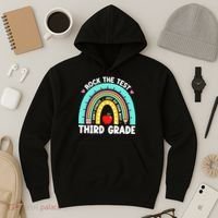 3rd Grade Teacher Rock The Test Day Third Grade Testing Day  Hoodie thumb 3