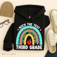 3rd Grade Teacher Rock The Test Day Third Grade Testing Day  Hoodie thumb 4