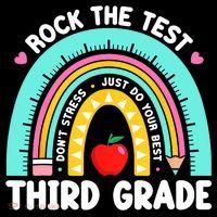 3rd Grade Teacher Rock The Test Day Third Grade Testing Day  Hoodie thumb 7