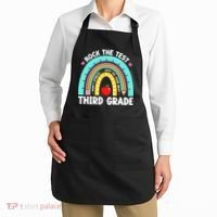 3rd Grade Teacher Rock The Test Day Third Grade Testing Day  Apron thumb 2