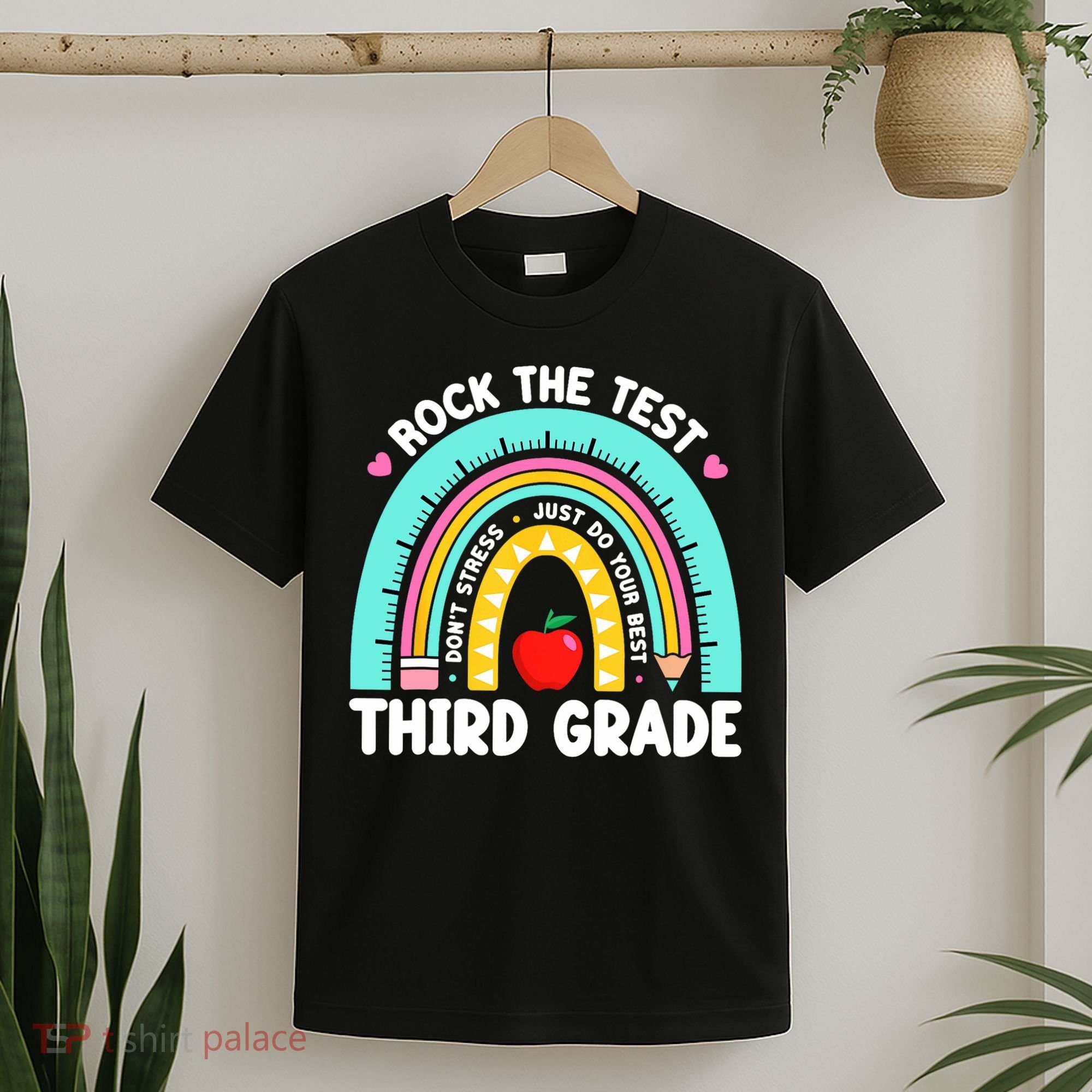 3rd Grade Teacher Rock The Test Day Third Grade Testing Day  T-Shirt